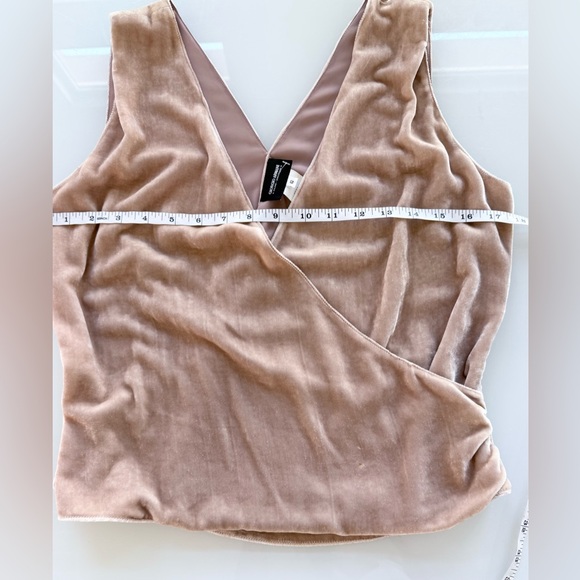 Vintage Giorgio Armani Borgonuovo 21 Blush Velvet Draped Top Made in Italy Sz 42 - Picture 11 of 12